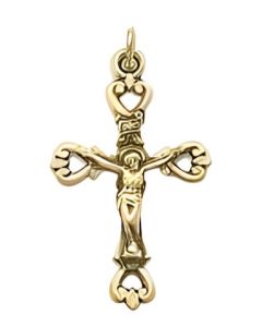 14K Yellow Gold Crucifix Pendant