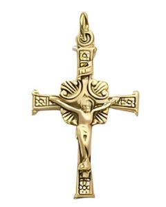 14K Yellow Gold Fancy Crucifix Pendant