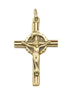 14K Yellow Gold Crucifix Pendant