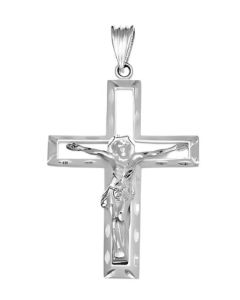 Silver Large Crucifix Pendant