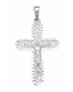 Silver Large Crucifix Pendant