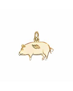 10K Yellow Gold Pig Charm