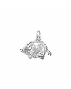 Silver 3D Wild Boar Charm