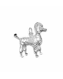 Silver Poodle Dog Charm