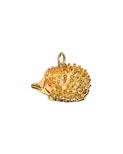 10K Yellow Gold 3D Porcupine Charm