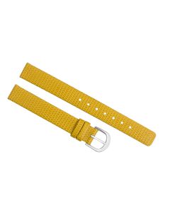 12mm Yellow Lizard Print Leather Watch Band
