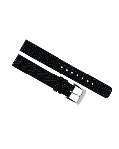14mm Black Lizard Print Leather Watch Band