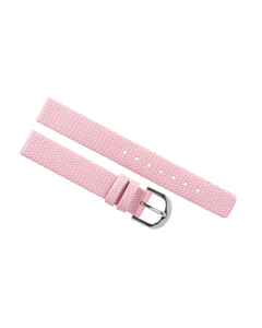 14mm Pink Lizard Print Leather Watch Band