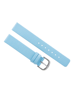 16mm Light Blue Lizard Print Leather Watch Band