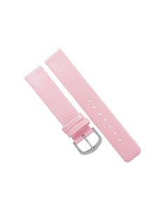 18mm Pink Lizard Print Leather Watch Band