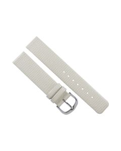 18mm Off White Lizard Print Leather Watch Band