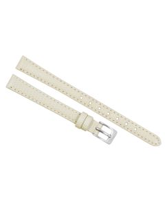 10mm Off White Stitched Lizard Print Leather Watch Band