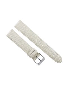 18mm Off White Stitched Lizard Print Leather Watch Band