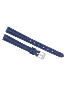 10mm Navy Blue Plain Stitched Style Leather Watch Band