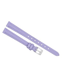 10mm Purple Plain Stitched Style Leather Watch Band