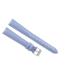 15mm Purple Plain Stitched Style Leather Watch Band