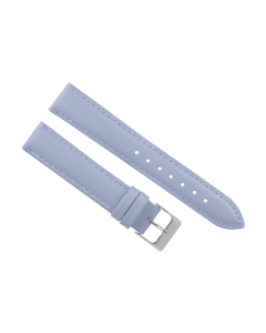 17mm Purple Plain Smooth Stitched Leather Watch Band