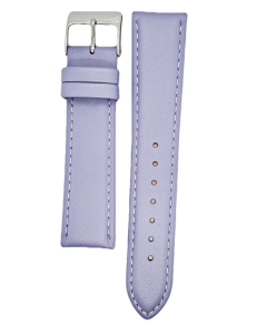 20mm Purple Plain Stitched Leather Watch Band
