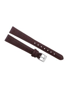 13mm Burgundy Padded Scratched Style Leather Watch Bands