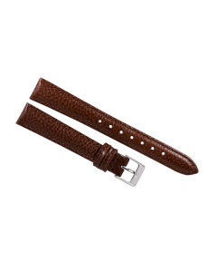 14mm Brown Padded Scratched Style Leather Watch Band