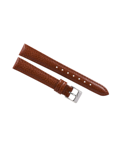 14mm Light Brown Padded Scratched Style Leather Watch Band