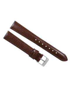 16mm Brown Padded Scratched Style Leather Watch Band