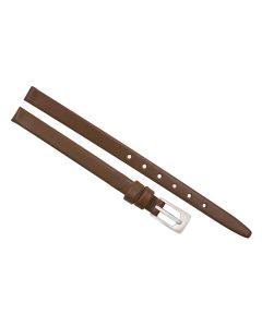 6mm Light Brown Plain Smooth Leather Watch Band