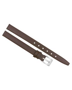 8mm Brown Plain Smooth Leather Watch Band