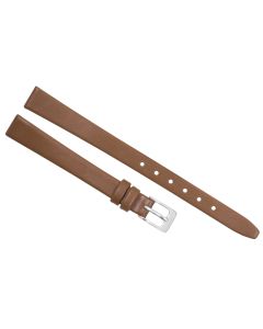 10mm Light Brown Plain Smooth Leather Watch Band
