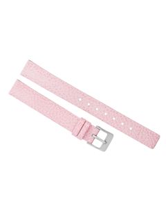 12mm Pink Flat Scratched Style Leather Watch Band