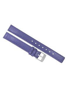 12mm Purple Flat Scratched Style Leather Watch Band