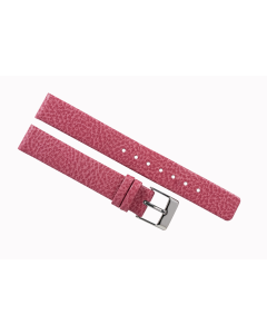 14mm Hot Pink Flat Scratched Style Leather Watch Band
