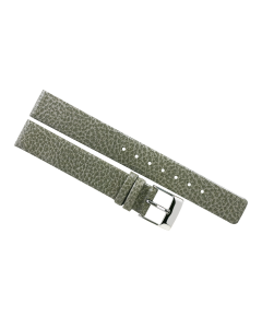 14mm Grey Flat Scratched Style Leather Watch Band