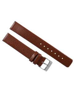 16mm Light Brown Flat Scratched Style Leather Watch Band