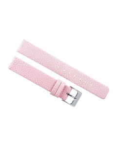 16mm Pink Flat Scratched Style Leather Watch Band