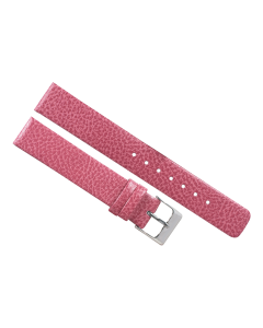 16mm Hot Pink Flat Scratched Style Leather Watch Band