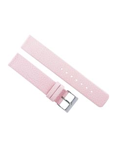 18mm Pink Flat Scratched Style Leather Watch Band