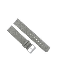 18mm Grey Flat Scratched Style Leather Watch Band