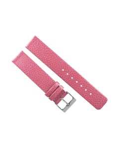18mm Hot Pink Flat Scratched Style Leather Watch Band