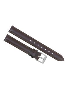 12mm Brown Smooth Extreme Padded Stitched Leather Watch Band