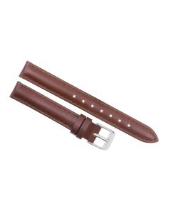 12mm Light Brown Smooth Extreme Padded Stitched Leather Watch Band