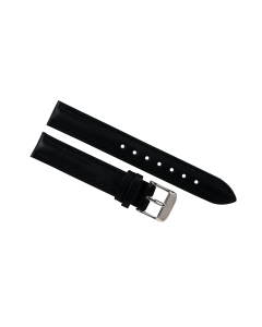 14mm Black Smooth Extreme Padded Stitched Leather Watch Band