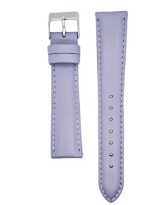 19mm Purple Plain Stitched Style Leather Watch Band