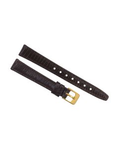 12mm Brown Genuine Lizard Leather Watch Band