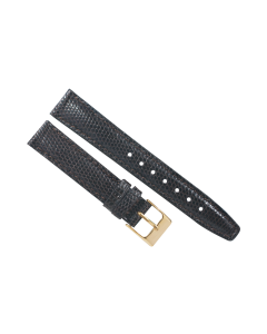 16mm Brown Stitched Genuine Lizard Leather Watch Band
