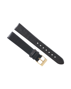 16mm Brown Flat Genuine Lizard Leather Watch Band