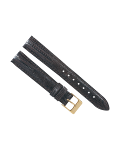 16mm Brown Padded Genuine Crocodile Leather Watch Band
