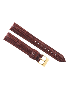16mm Light Brown Padded Genuine Crocodile Leather Watch Band