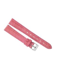 14mm Pink Genuine Intense Lizard Leather Watch Band