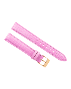 16mm Pink Genuine Intense Lizard Leather Watch Band